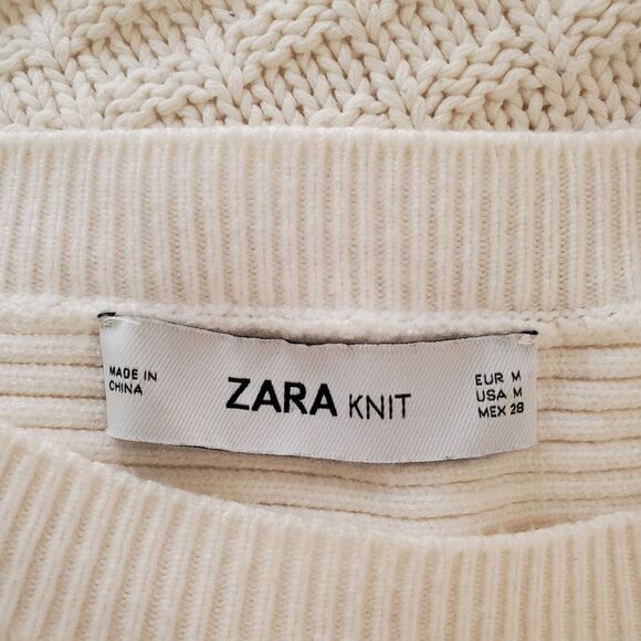 Zara Scoop Neck Sweater Sz Medium - Picture 9 of 10